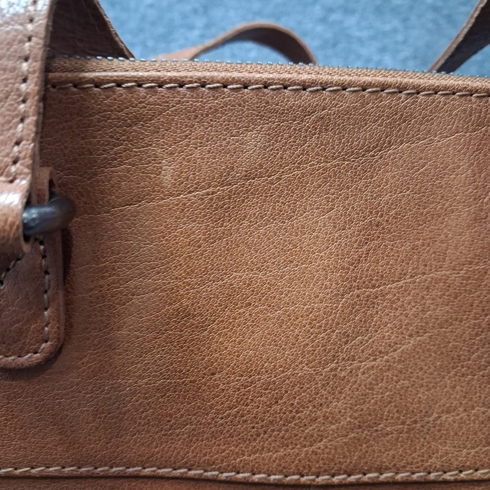 Spikes & Sparrow VTG Brown Leather Satchel Crossbody Bag Houndstooth Lining - Picture 13 of 16